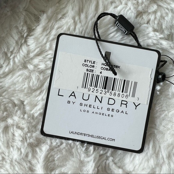 Laundry by Shelli Segal Cobalt Blue One Shoulder Cut Out Core Dress 4 - Picture 8 of 14